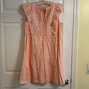 Lift Dress. peach with gold threading size medium